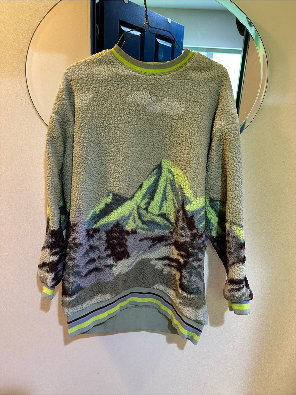Out From Under Sherpa Mountain Print Pullover XS